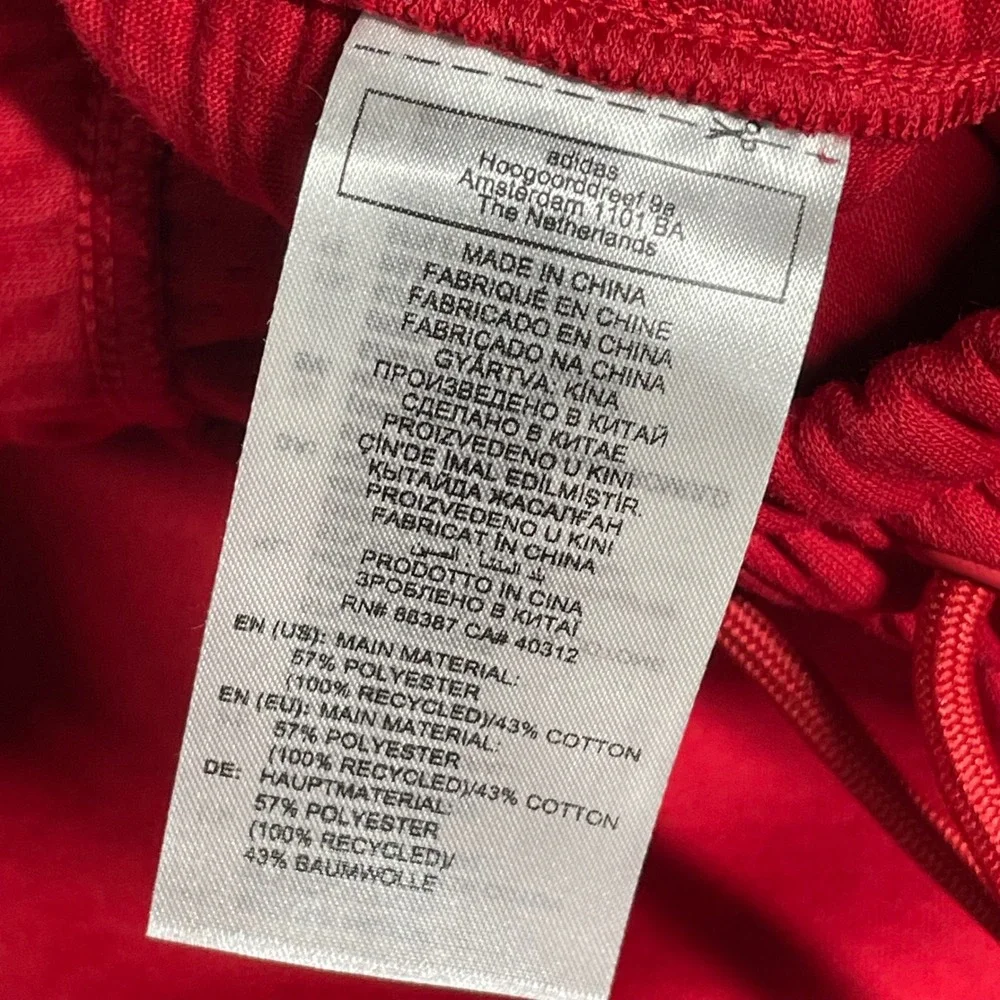 Adidas NC State Wolfpack ZNE Red Joggers Mens Small KE5752 Sample Sweatpants